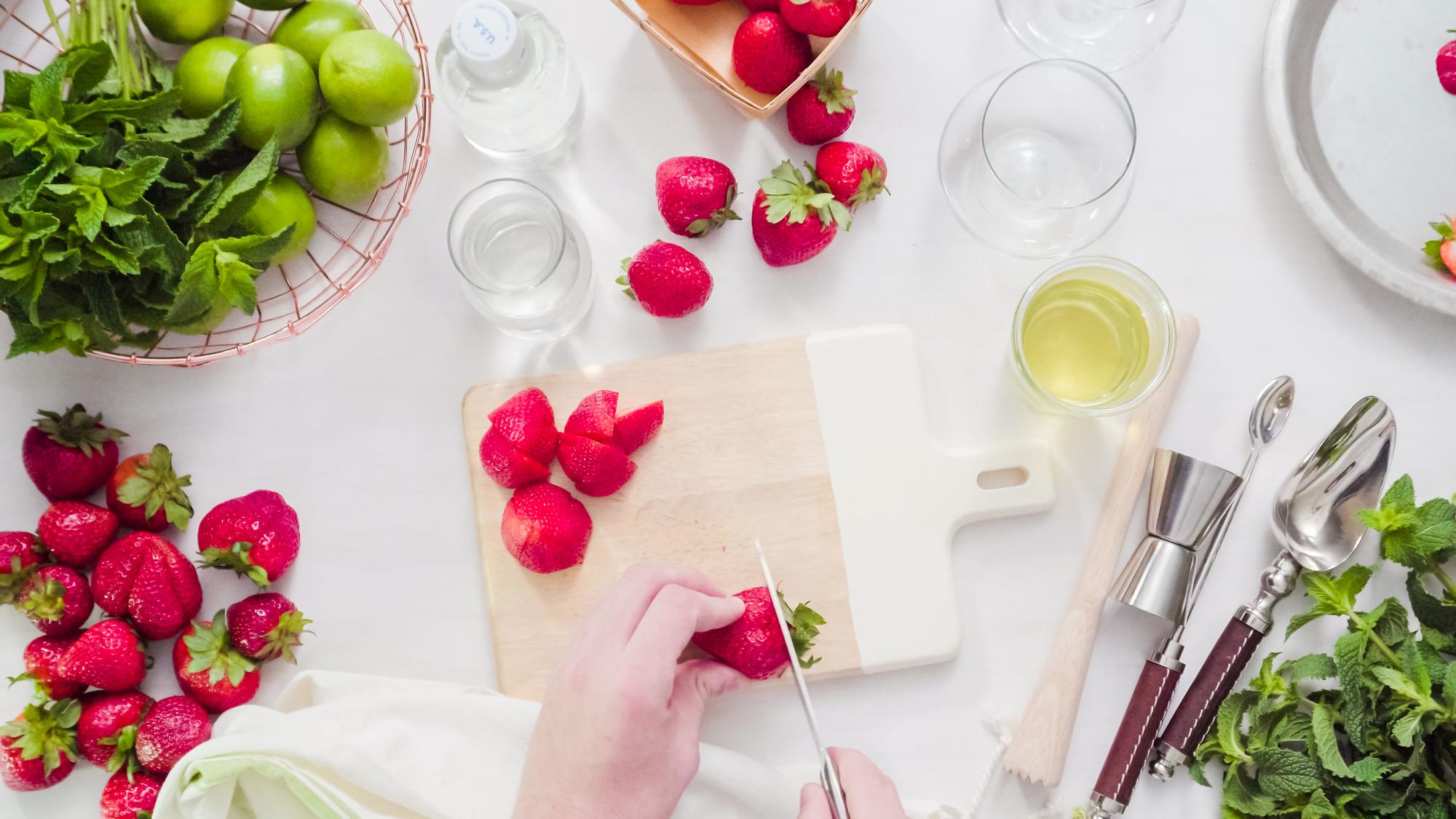 Workshop chef with fresh ingredients