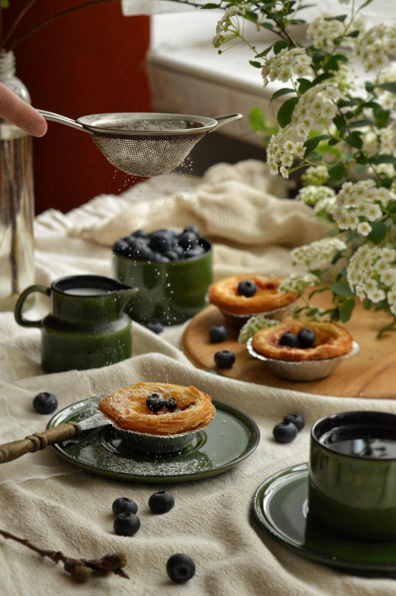 Styled dessert on rustic table